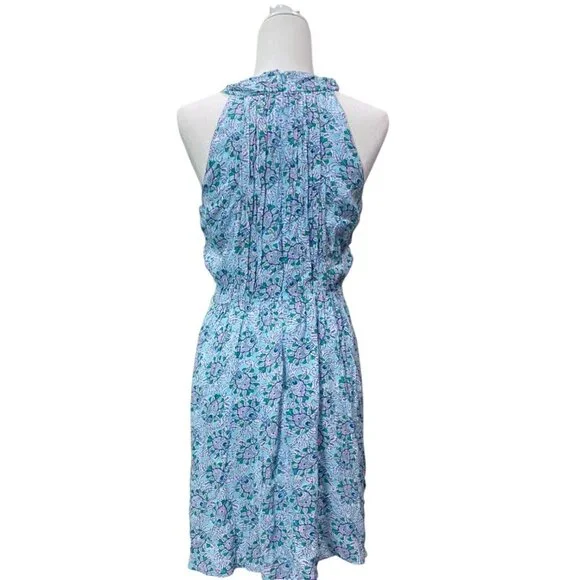 NWT Ann Taylor LOFT Petite Bloom Crossover Halter high Neck Dress 4P - Picture 3 of 8